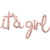 Bigiemme Pallone scritta - it's a girl - rosa gold ad aria