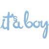 Bigiemme Pallone scritta - it's a boy - blu pastello ad aria