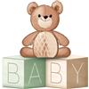Bigiemme Centrotavola - baby blocks - 15 x 15 cm - teddy bear