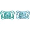 Chicco 2 succhietti physio light blue sil 16-36m - Chicco