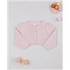 Prénatal Cardigan bimba rosa cuori traforati