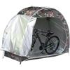 Glorlliant Tenda portaoggetti per 2-3 biciclette, in tessuto Oxford 210D, copertura per bicicletta, con porte, resistente all'acqua e alla polvere, riparo per moto, attrezzi da giardino, tosaerba,