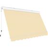 Megashopitalia Tenda da sole Cassonata a Caduta in Alluminio Balcone Finestra Soffitto o Parete con Bracci Telo Poliestere 280gr/MQ Impermeabile (BEIGE, L200xP250CM)