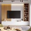 DEGHI Parete attrezzata 300 cm bianco e rovere wotan - Kayros