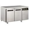 Tavolo Refrigerato Professionale 2 Porte con Piano Profondità 60 cm, +2°/+8°C, in Acciaio Inox AISI 304 - Classe C
