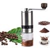 Sonhomay Macinacaffè manuale in acciaio inox, macina caffè a mano in ceramica, 6 impostazioni regolabili, per macinare chicchi di caffè, cereali, condimenti, noci