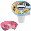 Ninyoon Ciotola Snack per Stanley Cup Bicchiere da 40 oz con Manico, Vassoio ad Anello per Snack Materiale Sicuro per Alimenti Piatti per Snack Lavabili in Lavastoviglie (Rosa, Plastica)