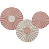 Folat 68707 Decorazione di compleanno Rosa, Crema, Oro champagne - Set ventaglio decorativo - Crème Rose - 3 pezzi - Una decorazione di compleanno sofisticata e vivace