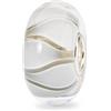 Trollbeads White Tulips TGLBE-10440 - Perlina in vetro, misura unica, Vetro, Nessuna pietra preziosa
