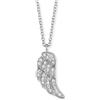 Engelsrufer - Collana da Donna con Ciondolo a Forma di Ali in Argento Sterling 925, con zirconi Bianchi e Argento, Colore: Argento, cod. ERN-LILWING-ZI
