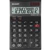 Sharp EL125TWH - Calcolatrice da scrivania, colore nero