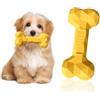 SAVOSWEET Giochi per Cani a Forma di Osso, Giocattoli per Cani Indistruttibili, Osso di Gomma Giallo per Cani Piccoli, Adatto per Cani Entro 5 Kg, Giocattolo per Denti Cani