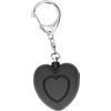Leapiture Allarme personale da 130 dB, allarme di autodifesa con portachiavi di allarme di sicurezza a forma di cuore con luce a LED per donne e bambini anziani(Nero)