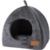 Generic Cuccia triangolare per gatti, cuccia per cani e gatti, con cuscino rimovibile e lavabile (grigio antracite, M (36 x 36 x 38 cm)