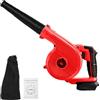 JinsenTGG Soffiatore per Foglie senza fil, Soffiatore per Foglie compatibile con Makita Batteria 18V, Soffiatore per Foglie, per Rimuovere Foglie, Fango, Neve, Polvere Auto (Nessuna Batteria-Rosso)