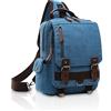 FANDARE New Zaino Monospalla Uomo Business Student Outdoor Viaggio Borsa a Tracolla Traspirante Tela Blu A