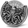 Keller & Weber DND Ruota Dadi Spinner 7-in-1, Polpo Metallici D&D con Scatola, Spinner di Roulette per Giochi di Ruolo e Società, Argento Scuro