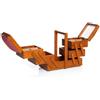 Prym Nähkasten Holz Dunkel M mit Stoff Scatola da Cucito, Legno, Marrone, m