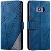 SONWO Cover per Galaxy S8 Plus, Flip Caso in PU Pelle Case Cover Portafoglio Custodia per Samsung Galaxy S8 Plus, [Kickstand] [Slot per Schede], Blu