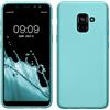 kwmobile Custodia Compatibile con Samsung Galaxy A8 (2018) Cover - Back Case Morbida - Protezione in Silicone TPU Effetto Metallizzato menta metallizzato