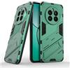 ESTH® Custodia per Realme 12 Plus 5G con Supporto [Compatibile con Supporto Magnetico per Auto] Cover Paraurti PC + TPU, Verde