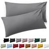 Blumtal Federe Cuscini Divano 40x70 cm - Set di Copricuscini per Divani in Microfibra a 2 Pezzi con Chiusura a Busta certificati Oeko-Tex, extra morbidi e lavabili - Grigio