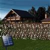 CCILAND Luci a Tenda Solari da Esterno 6M x 1M 300 LED Luci a Tenda a Filo Verde Luci Fatate a Cascata per Camera da Letto Giardino Patio Gazebo Decorazione - Bianco Freddo