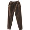 Sunnyuk Pantaloni Velluto Donna Yoga Vita Alta Sportivi Pantalone Invernale Taglie Forti con Tasche Comodi Pantaloni Tuta Caldo Eleganti Pantaloni Larghi con Elastico Morbidi Pantaloni Palazzo