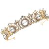 MERRYHAPY da sposa fascia da sposa fasce per da donna fasce per per da donna accessori per feste oro coroncina sposa nuziale diadema nuziale