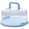 ZARQ Porta torte con manico, contenitore rotondo portatile per cupcake, contenitore trasparente per la conservazione degli alimenti, contenitore trasparente per torte con coperchio per torte da 15,5 a 20,3