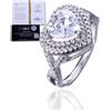 Halukakah Anello Moissanite Donna D Colore 2.0ct Cuore,Diamante da 2 Carati Coltivato in Laboratorio con Certificato,Argento Sterling Placcato Platino,Misura Regolabile,per Moglie,Fidanzata,Compleanno