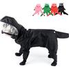 Zunea Impermeabile per cani con cappuccio per cani di piccola razza cucciolo poncho con cappuccio tuta con stivali da pioggia a quattro zampe Slicker Rainwear Pet Giacca antipioggia Cappotto