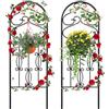 AMAGABELI GARDEN & HOME Amagabeli Planter Box Trellis 152 x 46 cm Traliccio per Rampicanti Antiruggine Ferro Nero Viti in Vaso Verdure Fiori Patio Filo Metallico Griglia Pannelli Supporti 2 Pezzi Traliccio Estensibile
