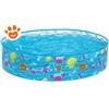 Bestway Piscina Rotonda Fill 'N Funny per Bambini Fantasia Mare Gonfiabile (Ø122x25cm) Art. 50028 - Rotonda (Ø122x25cm)