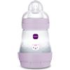 MAM Biberon Easy Start 160 ml, Biberon anticolica per allattamento misto che riduce le bolle d'aria e il rischio di coliche, Lilla