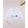 Prénatal T-shirt bimba bianca stampa fiori