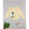 Prénatal T-shirt bimba giallo stampa fiori love