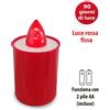 Velamp Lumino Elettrico a Led 9 cm, Durata 90gg, rosso con Luce fissa rossa