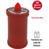 Velamp Lumino Elettrico a Led 15,2cm, Durata 90gg, rosso con Luce fissa rossa