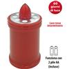 Velamp Lumino Elettrico a Led 12,9 cm, Durata 60gg, rosso con Luce intermittente rossa