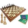 ChessEbook Set di scacchi 53 x 53 cm - Scacchiera di legno - Set da scacchi pieghevole - Lavorazione artigianale