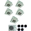 Daikin CONDIZIONATORE DAIKIN PENTA SPLIT CASSETTA 4 VIE FULLY FLAT 9000+9000+9000+9000+12000 BTU COMANDO FILO E GRIGLIA 5MXM90N A+++