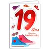 Afie 69-2020 - Biglietto di compleanno per 19 anni, unisex, per cocktail e feste, serate