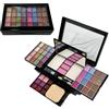 CHSEEO 46 Colori Palette di Ombretti per Trucco, Lunga Durata Eyeshadow Corredo di Trucco Tavolozza, Trucchi Tutto in Uno Tavolozza Valigetta con Ombretto, Blush Polvere, Fondotinta e Lucidalabbra