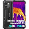 Blackview BV8900 4G Rugged Smartphone, 16GB+256GB, Android 13 Telefono Robusto, 64MP + Termocamera, 10000mAh 33W Rapida, 6.5 FHD+ 2.4K Schermo Cellulari Resistente IP68 NFC OTG GPS FM, Nero
