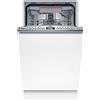 Bosch SPV4HMX49E Serie 4, Lavastoviglie da incasso a scomparsa totale, Home Connect, InfoLight, Programma Preferito, Assistente al lavaggio, Diagnostica da remoto, 45 cm