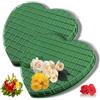 qhklew 2 PCS Spugna per Fiori Schiuma a Forma di Cuore, Blocchi di Fiori in Schiuma a Forma di Cuore a Griglia, Schiuma per Fiori Freschi per Matrimonio, Compleanno, Decorazioni per Auto 20 x 21 cm