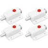 LT Easiyl 4 Pezzi Di Plastica Bianca Pulsante A Molla Automatico Chiavistello Per Porte Di Armadi Porte Di Guardaroba Culle Finestre (36 Mm X 37 Mm)