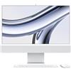 Apple iMac 24" display Retina 4,5K Chip Apple M3 256 SSD GPU 8core Slim 11,5mm - Silver - 2024
