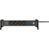 Brennenstuhl Alu Office-Line Ciabatta multipla con USB (presa per scrivania, cavo da 1,8 m, con interruttore, Made in Germany